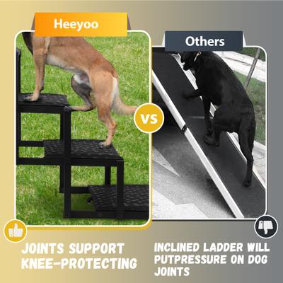 Show full view: Heeyoo Foldable Dog Car Stairs, Black, 5 steps slide 7 of 9