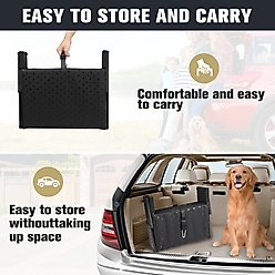 Heeyoo Extra Wide Foldable Dog Car Stairs, Black, 6 steps slide 2 of 7