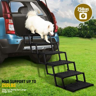 Show full view: Heeyoo Extra Wide Foldable Dog Car Stairs, Black, 6 steps slide 5 of 10