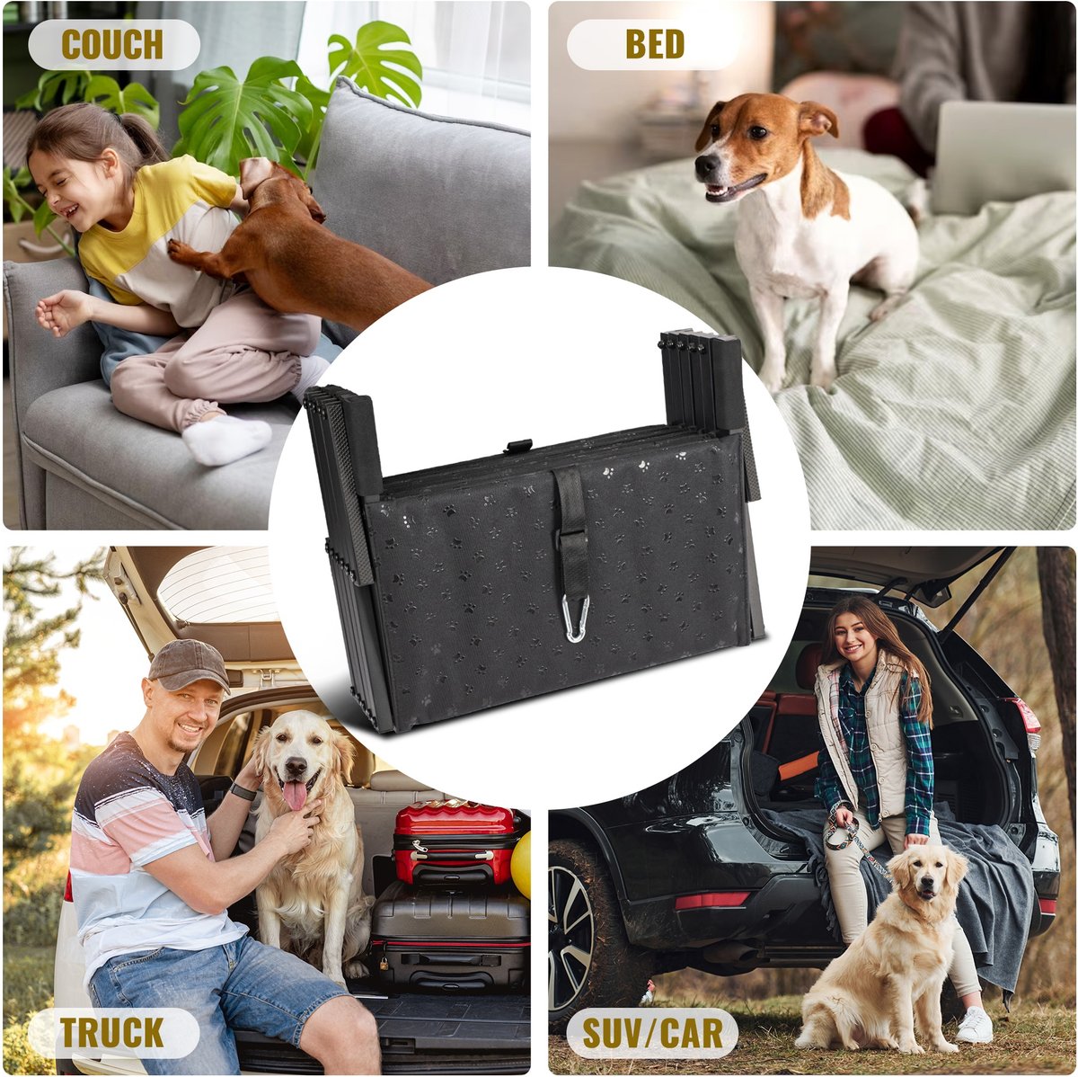 Heeyoo Extra Wide Foldable Dog Car Ramp