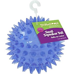 Gnawsome Squeaker Ball Dog Toy, Color Varies, Small
