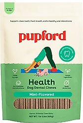 Pupford Mint Flavored Dental Dog Treats, 30 count