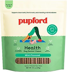 Pupford Mint Flavored Dental Dog Treats, 14 count