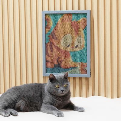 Show full view: Coziwow Wall-Mounted Cat Scratcher Toy Replacement Pads, Gray, 15 count slide 9 of 11