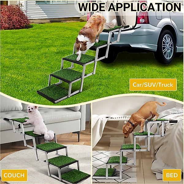 Show full view: Niubya Foldable Dog Car Stairs, Silver, 5 steps slide 5 of 7