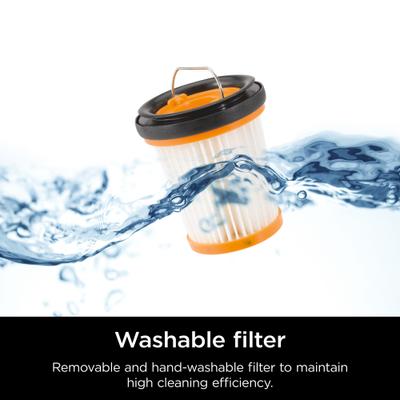 Show full view: Shark WANDVAC WV201WH Lightweight Cordless Hand Vacuum with Charging Dock & FurFins Tool, Silver slide 9 of 9