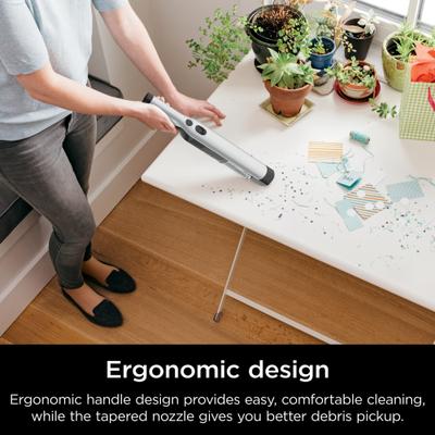 Show full view: Shark WANDVAC WV201WH Lightweight Cordless Hand Vacuum with Charging Dock & FurFins Tool, Silver slide 8 of 9