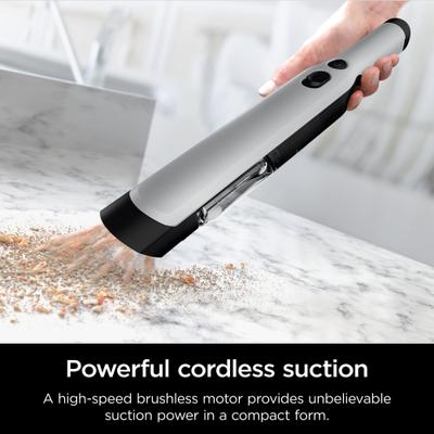 Show full view: Shark WANDVAC WV201WH Lightweight Cordless Hand Vacuum with Charging Dock & FurFins Tool, Silver slide 3 of 9