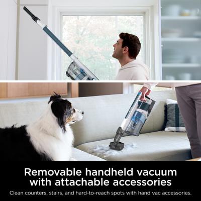 Show full view: Shark PowerPro IZ373H Pet Cordless Stick Vacuum, Blue & White slide 6 of 9
