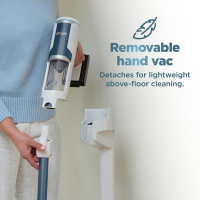 Show full view: Shark Clean & Empty BU3523 Cordless Stick Vacuum with HEPA Filtration, Auto-Empty System, Self Cleaning Brushroll, White & Magenta slide 6 of 9