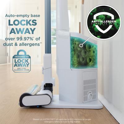 Show full view: Shark Clean & Empty BU3523 Cordless Stick Vacuum with HEPA Filtration, Auto-Empty System, Self Cleaning Brushroll, White & Magenta slide 5 of 9