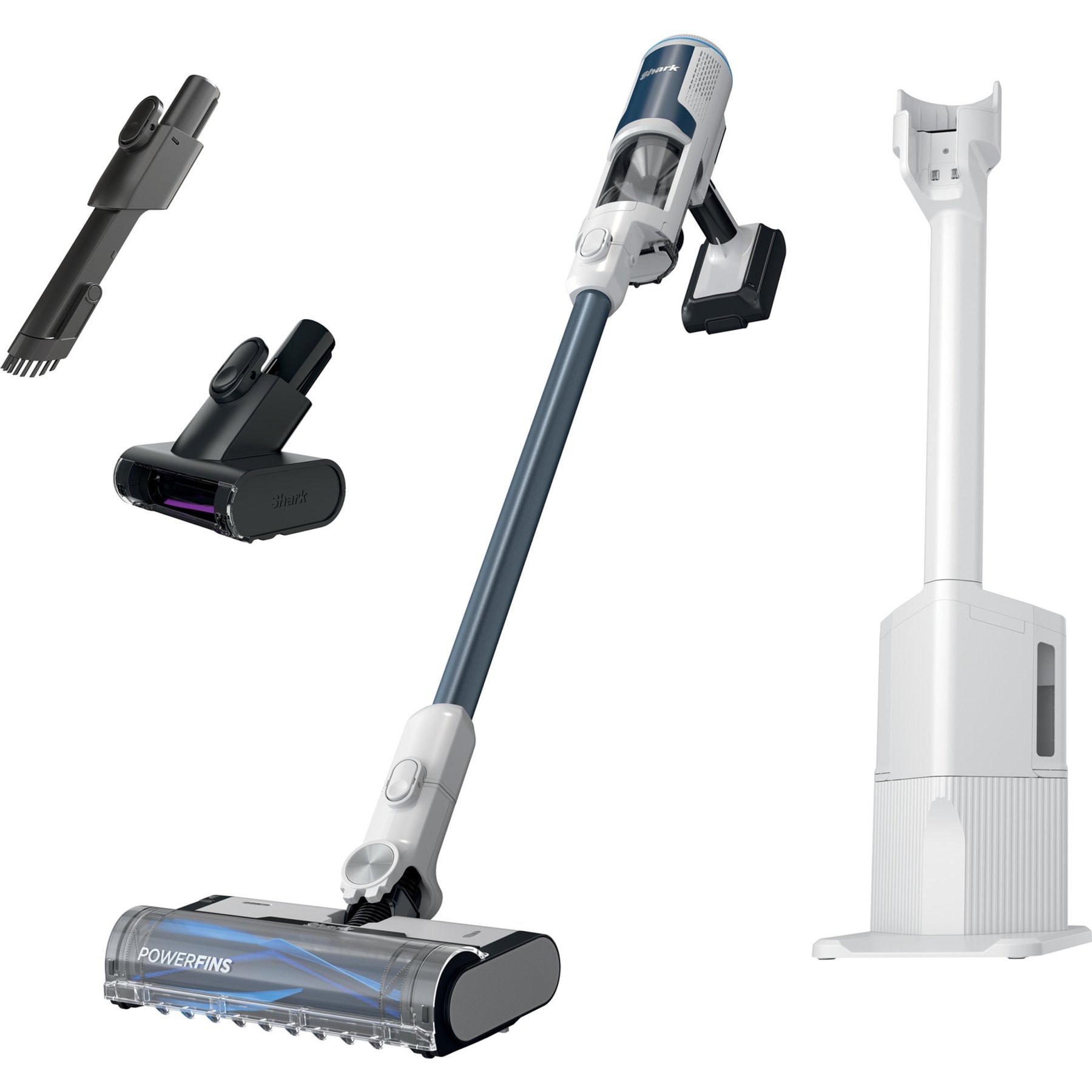 Shark Clean & Empty BU3523 Cordless Stick Vacuum with HEPA Filtration, Auto-Empty System, Self Cleaning Brushroll, White & Magenta