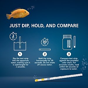 Aqueon 7-in-1 Aquarium Test Strips, 50 count