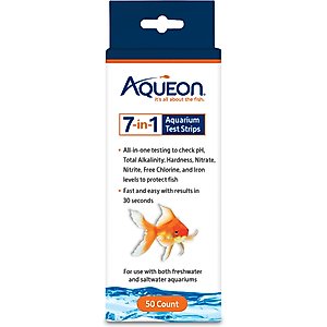 Aqueon 7-in-1 Aquarium Test Strips, 50 count