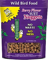 C&S Berry Flavored Suet Nuggets Bird Food, 27-oz bag