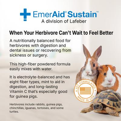 Show full view: Lafeber EmerAid Sustain Herbivore Mint Recovery Food, 400-gram bag slide 2 of 12