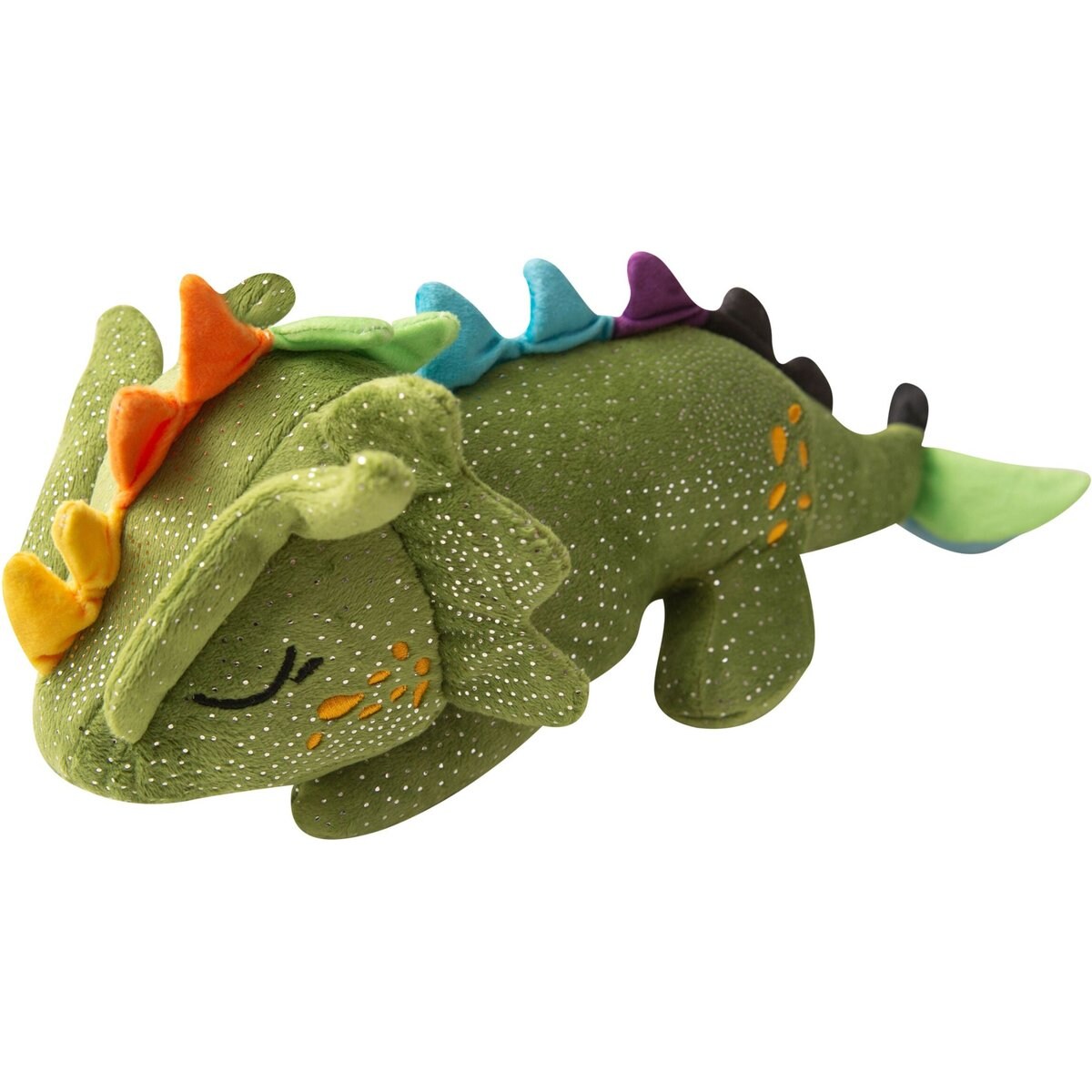 Snugarooz Drowsy the Dragon Squeaky Dog Plush Toy, Green