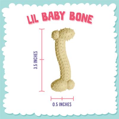 Show full view: Snugarooz Lil Baby Bone Dog Chew Toy, Yellow slide 2 of 3