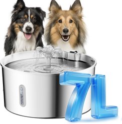 VIVIPAL Super Quiet Indoor Water Fountain for Large Dogs & Big Cats, 1.8-gal