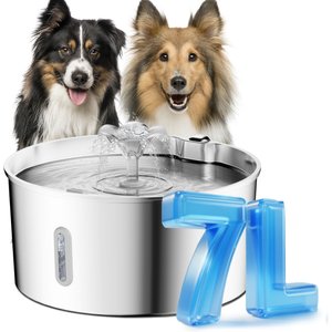 VIVIPAL Super Quiet Indoor Water Fountain for Large Dogs & Big Cats, 1.8-gal