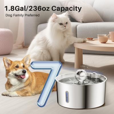 Show full view: VIVIPAL Dog Water Fountain for Large Dogs, 7-L slide 4 of 10