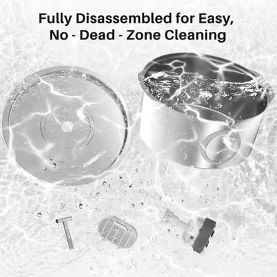 Show full view: VIVIPAL Extra Stainless Steel Dual-Outlet Dog & Cat Fountain, 7-L slide 8 of 10