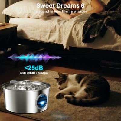 Show full view: VIVIPAL Extra Stainless Steel Dual-Outlet Dog & Cat Fountain, 7-L slide 6 of 10
