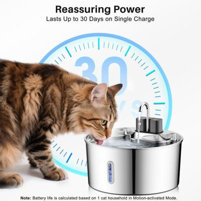 Show full view: VIVIPAL Wireless Stainless Steel Water Fountain for Large Dogs, 7-L slide 5 of 10