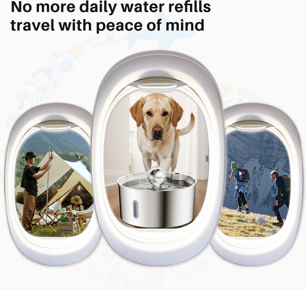 Show full view: VIVIPAL Dog Water Fountain for Large Dogs, 7-L slide 8 of 9