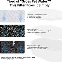 VIVIPAL Replacement Filter for Stainless Steel Cat Water Fountain, 8 count slide 2 of 2