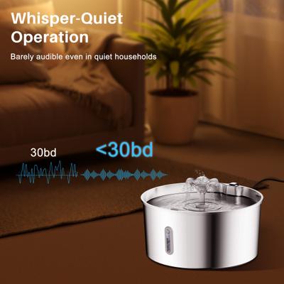 Show full view: VIVIPAL Super Quiet Indoor Water Fountain for Large Dogs & Big Cats, 1.8-gal slide 4 of 8