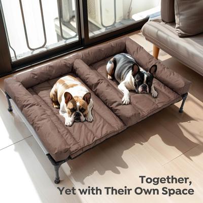 Show full view: Veehoo Double Dog Elevated Dog Bed, Sky Grey, X-Large slide 4 of 9