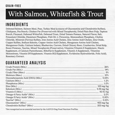 Show full view: American Journey Grain-Free with Salmon, Whitefish & Trout Dry Dog Food, 48-lb bundle slide 10 of 12