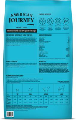 Show full view: American Journey Protein & Grains Large Breed Puppy Salmon, Brown Rice & Vegetables Recipe Dry Dog Food, 56-lb bundle slide 3 of 12