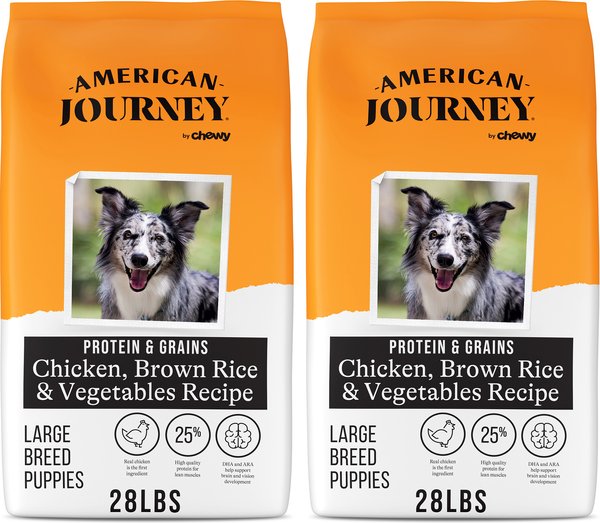 Brown Rice Best Large Puppy Food AMERICAN JOURNEY Protein Grains