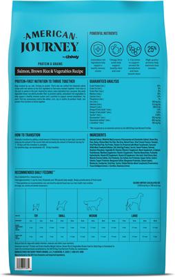 Show full view: American Journey Protein & Grains Healthy Weight Salmon, Brown Rice & Vegetables Recipe Dry Dog Food, 56-lb bundle slide 3 of 11