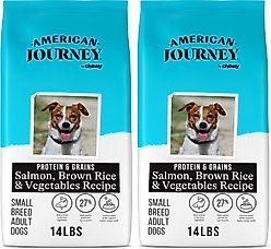American Journey Protein & Grains Small Breed Salmon, Brown Rice & Vegetables Recipe Adult Dry Dog Food, 28-lb bundle