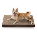 Bedsure Orthopedic Dog Crate Bed Mat with Removable Machine Washable Cover, Brown, Large
