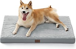 Bedsure Orthopedic Dog Beds with Removable Machine Washable Cover, Light Grey, Large