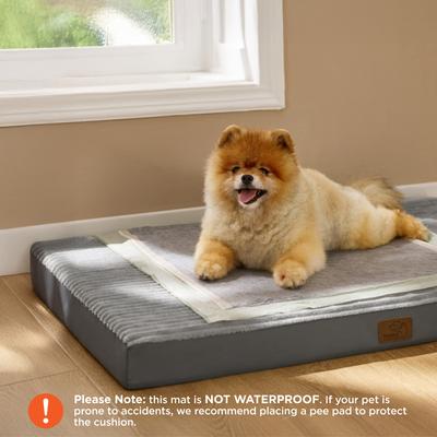 Show full view: Bedsure Orthopedic Dog Beds with Removable Machine Washable Cover, Dark Grey, Small slide 2 of 9