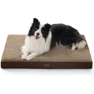 Bedsure Bedsure Orthopedic Dog Crate Bed Mat with Removable Machine Washable Cover, Brown, X-Large