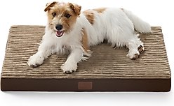 Bedsure Orthopedic Dog Crate Bed Mat with Removable Machine Washable Cover, Brown, Medium