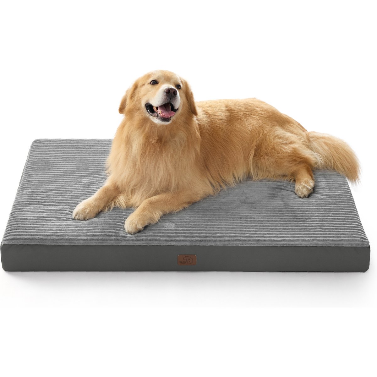 Bedsure Orthopedic Dog Crate Bed Mat with Removable Machine Washable Cover, Dark Grey, XX-Large