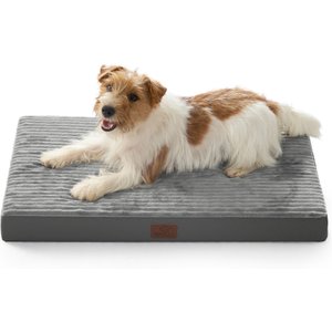 Bedsure Orthopedic Dog Beds with Removable Machine Washable Cover, Dark Grey, Medium