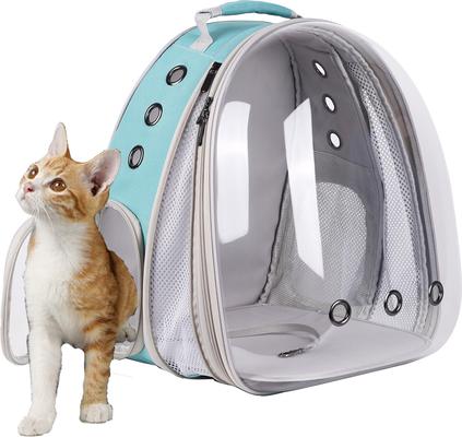 Show full view: Halinfer Hard-Sided Space Capsule Astronaut Clear Bubble Window Airline-Approved Cat Backpack Carrier with Front Extension, 16.5 x 15 x 13-in, Green slide 5 of 6