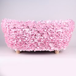 Halinfer Petal Elevated Cat Sofa Bed, Pink, Medium slide 2 of 9