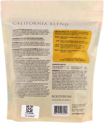 Show full view: Roudybush California Blend Medium Pellet Bird Food, 44-oz bag slide 2 of 2