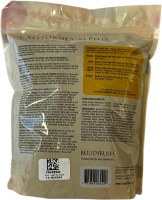 Show full view: Roudybush California Blend Small Pellet Bird Food, 44-oz bag slide 2 of 2