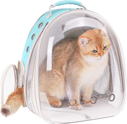 Show full view: Halinfer Hard-Sided Space Capsule Astronaut Clear Bubble Window Airline-Approved Cat Backpack Carrier with Front Extension, 16.5 x 15 x 13-in, Green slide 6 of 6