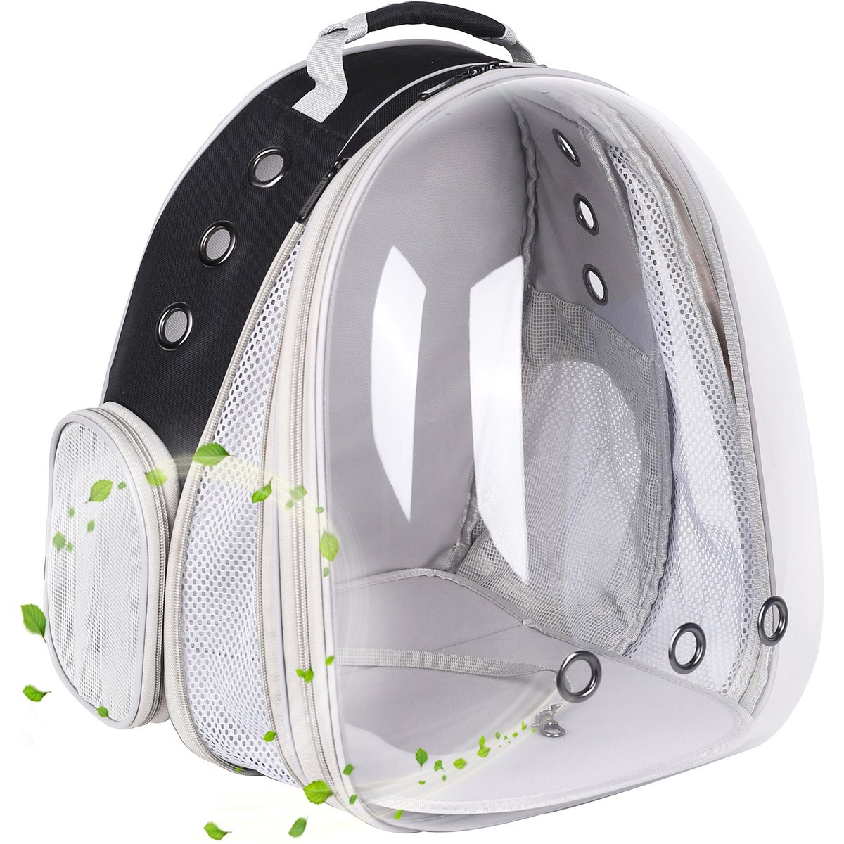 Halinfer Expandable Bubble Cat Backpack Carrier, Black